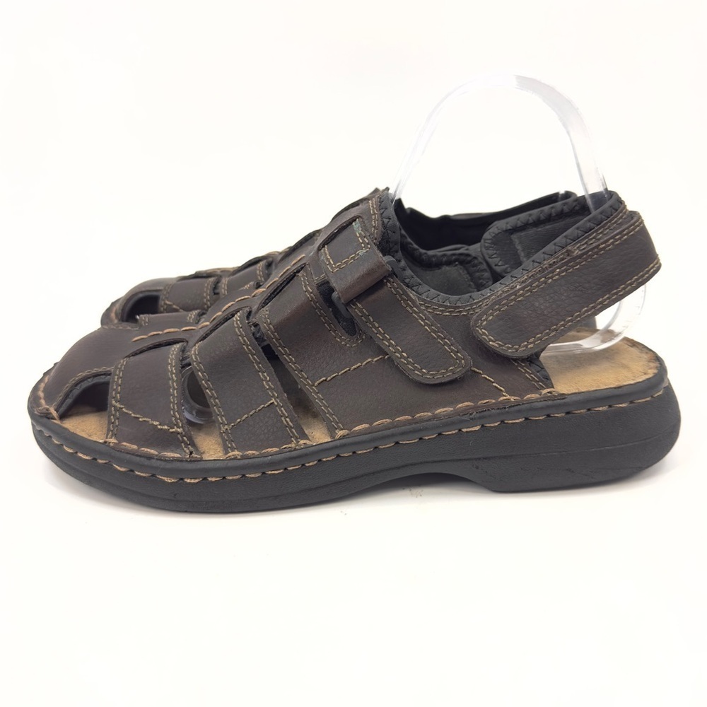 Vintage Faded Glory Y2K Chunky Fisherman Sandals Mens 9.5 Wide 90s Preppy - Picture 4 of 9